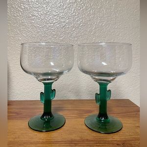 Cactus Stem Margarita Glasses 16Oz